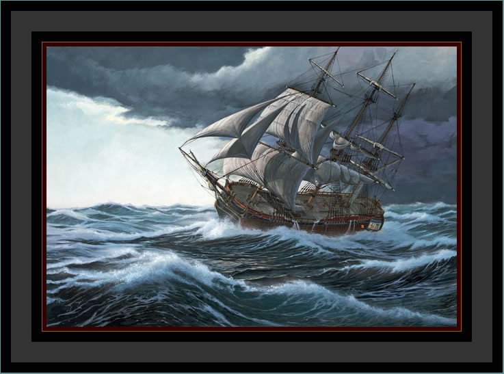 rough seas painting